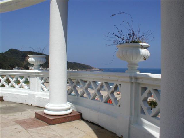 A balcony at the Hotel resort